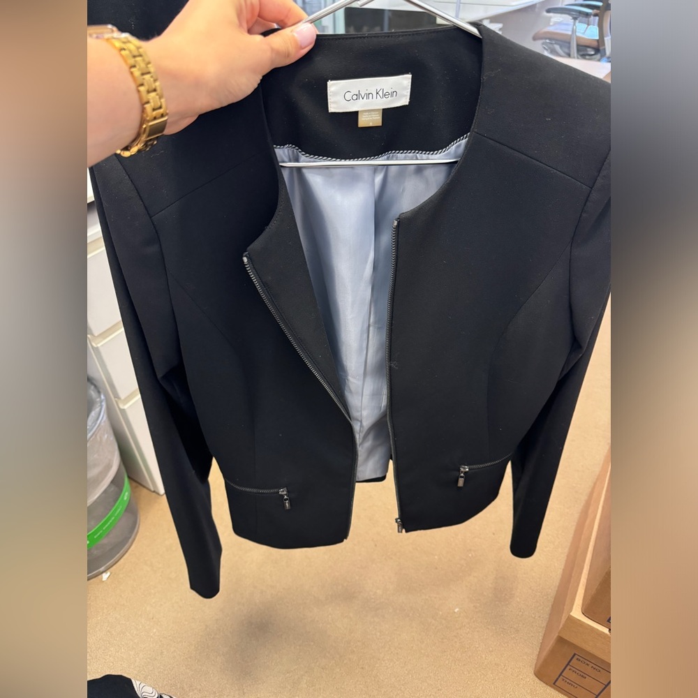 Calvin Klein Black Blazer Size 6